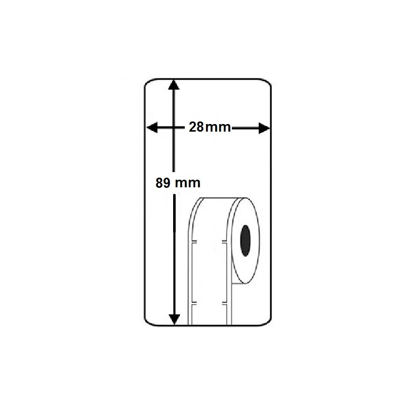 Rollo etiqueta Dymo 99010 89x28 mm compatible al original