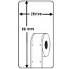 Rollo etiqueta Dymo 99010 89x28 mm compatible al original