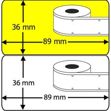 Rollo etiqueta Dymo 99012 89x36 mm compatible al original