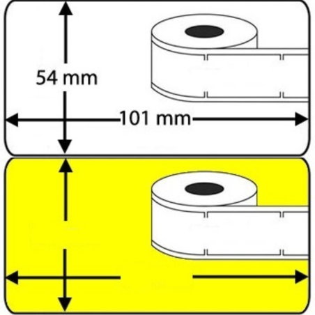 Rollo etiqueta Dymo 99014 101x54 mm compatible al original
