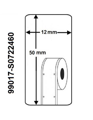 Rollo etiqueta Dymo 99017 50x12 mm compatible al original