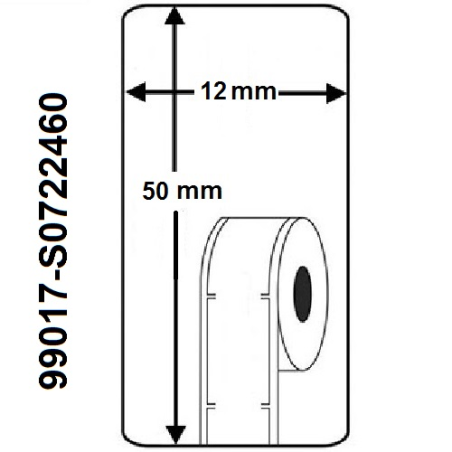 Rollo etiqueta Dymo 99017 50x12 mm compatible al original