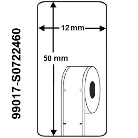 Rollo etiqueta Dymo 99017 50x12 mm compatible al original
