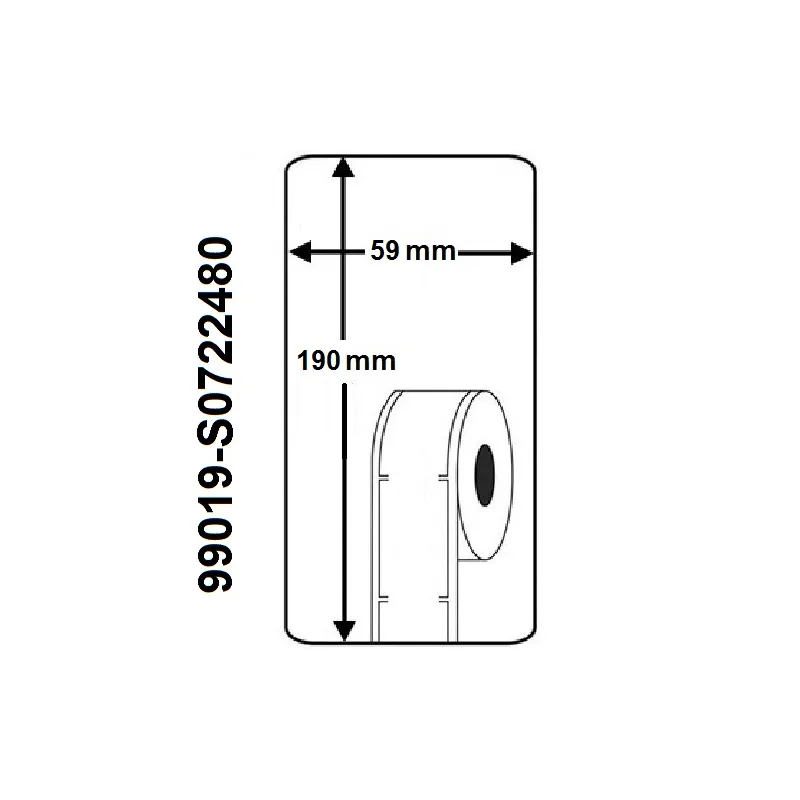 Rollo etiqueta Dymo 99019 190x59 mm compatible al original