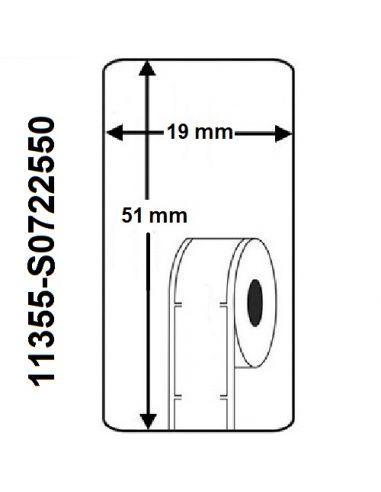 Rollo etiqueta Dymo 11355 51x19 mm compatible al original