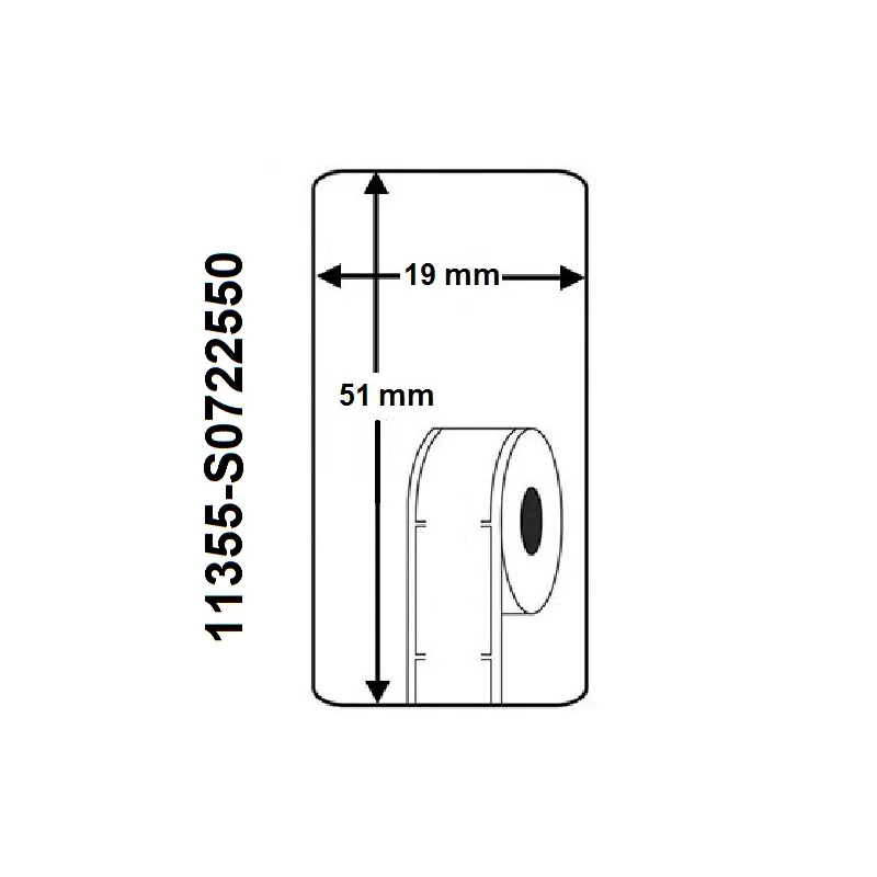 Rollo etiqueta Dymo 11355 51x19 mm compatible al original
