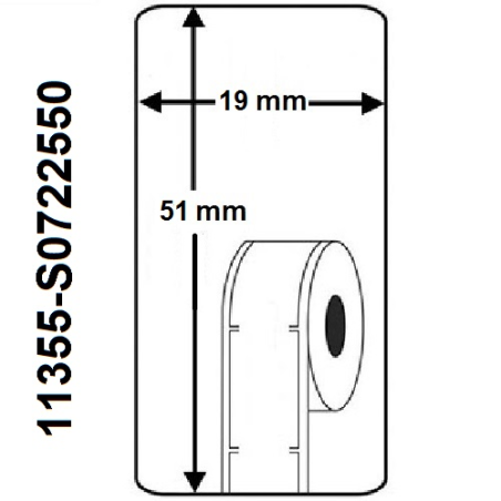 Rollo etiqueta Dymo 11355 51x19 mm compatible al original