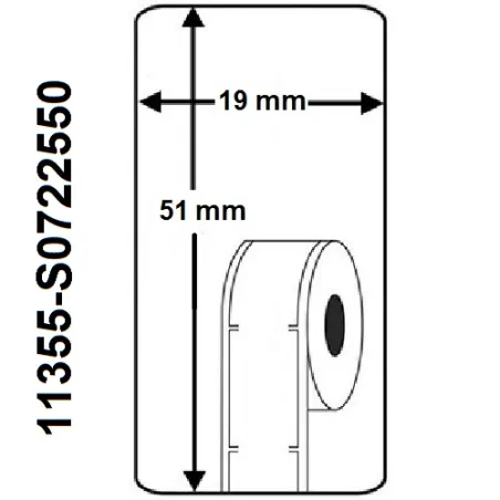 Rollo etiqueta Dymo 11355 51x19 mm compatible al original