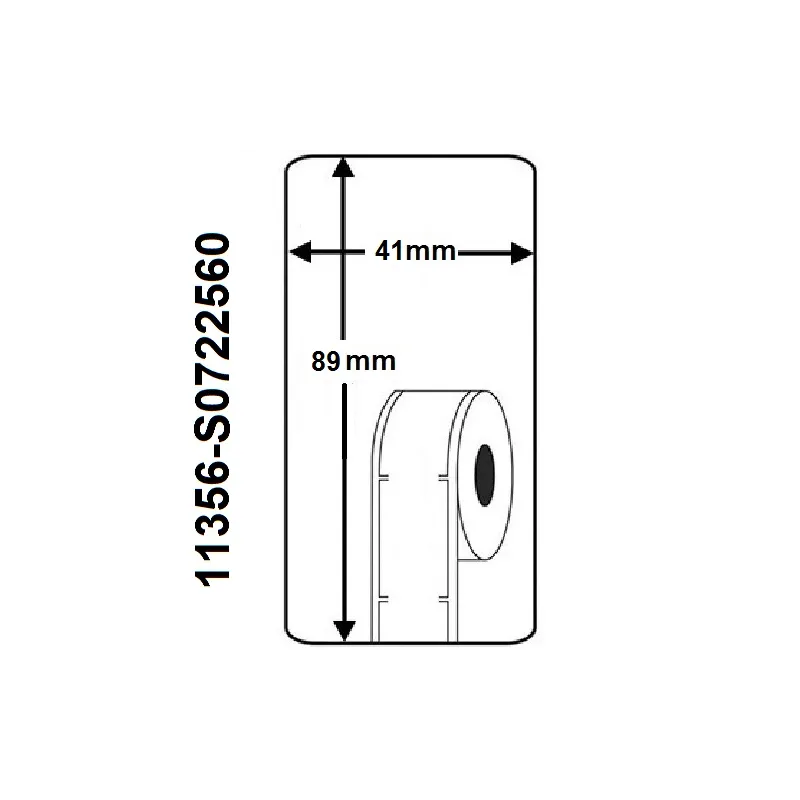 Rollo etiqueta Dymo 11356 89X41 mm compatible al original