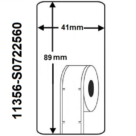 Rollo etiqueta Dymo 11356 89X41 mm compatible al original