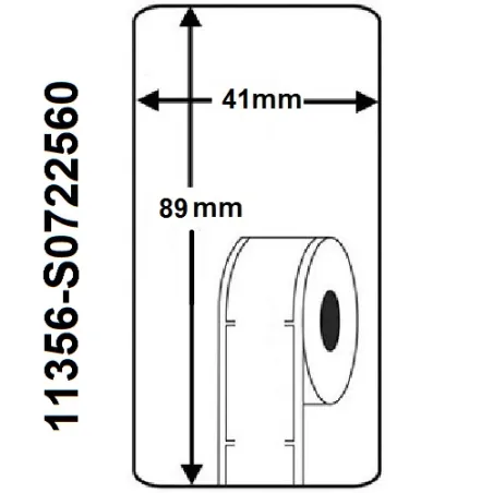 Rollo etiqueta Dymo 11356 89X41 mm compatible al original