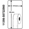 Rollo etiqueta Dymo 11356 89X41 mm compatible al original