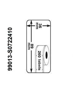 Rollo etiqueta Dymo 99013 89x36 mm compatible al original