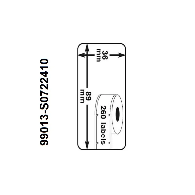 Rollo etiqueta Dymo 99013 89x36 mm compatible al original