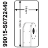 Rollo etiqueta Dymo 99015 70x54 mm compatible al original