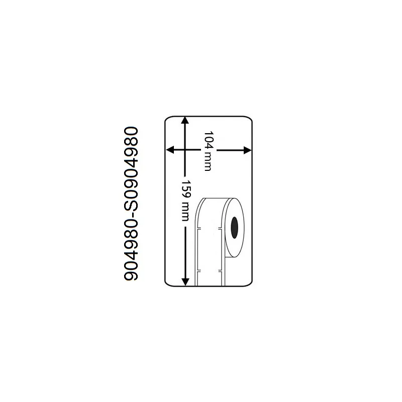 Rollo etiqueta Dymo 904980 159x104 mm compatible al original