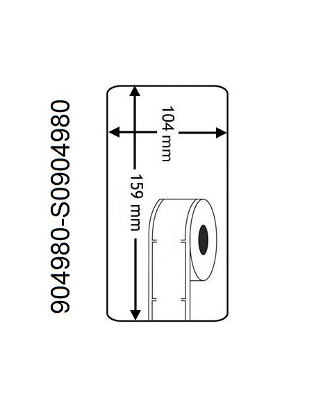 Rollo etiqueta Dymo 904980 159x104 mm compatible al original