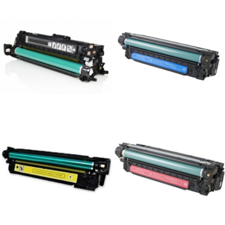Toner CE250X / CE251A / CE252A / CE253A alternativo con HP 504X