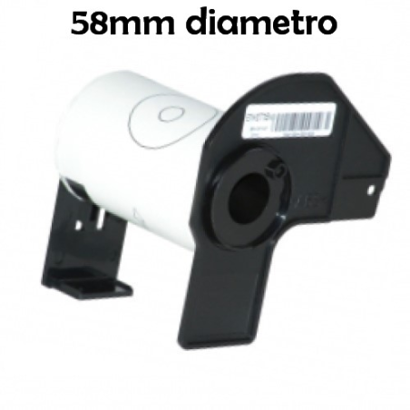 Brother DK1207 cinta continua, Recambio etiquetas blanco