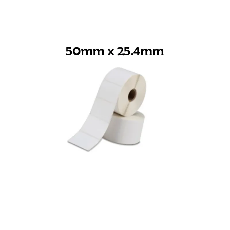Recambio etiquetas térmicas Zebra 50mm x 25.4mm compatible
