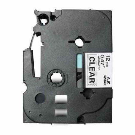 TZE131 Cinta laminada Brother compatible 12 mm x 8 metros