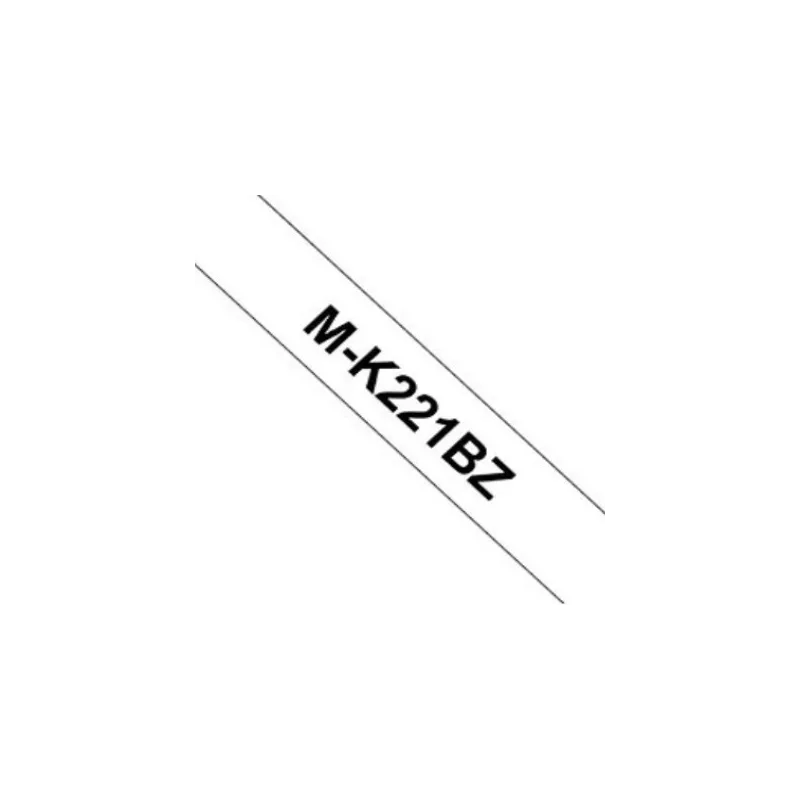 MK221BK Cinta no laminada Brother compatible 9 mm x 8 metros