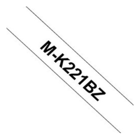 MK221BK Cinta no laminada Brother compatible 9 mm x 8 metros