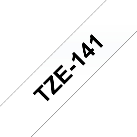 TZE141 Cinta laminada Brother compatible 18 mm x 8 metros