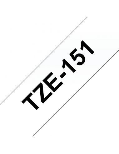 TZE151 Cinta laminada Brother compatible 24 mm x 8 metros