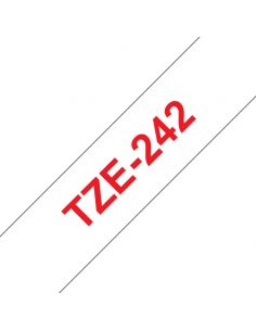 TZE242 Cinta laminada Brother compatible 18 mm x 8 metros