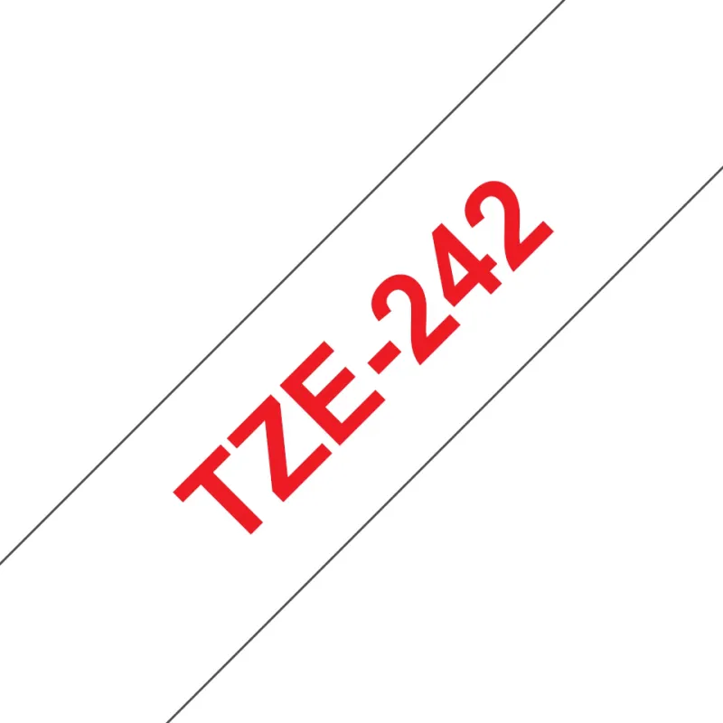 TZE242 Cinta laminada Brother compatible 18 mm x 8 metros