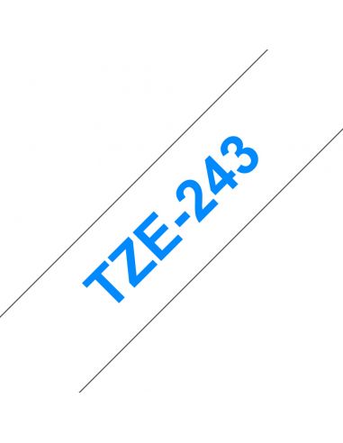 TZE243 Cinta laminada Brother compatible 18 mm x 8 metros