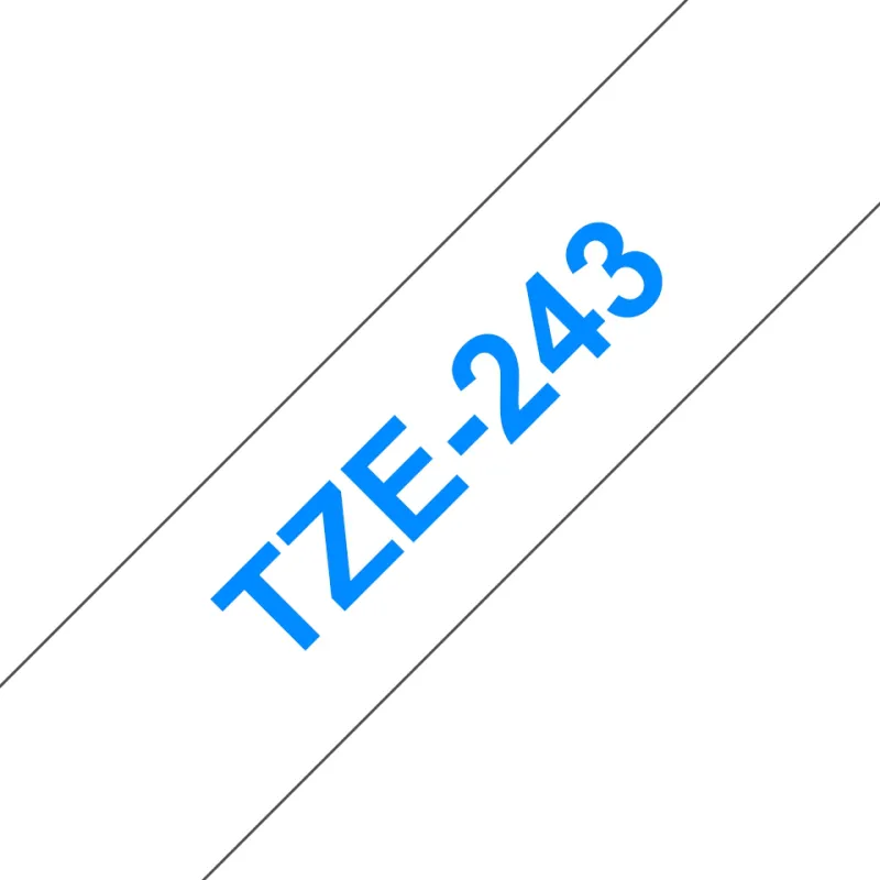 TZE243 Cinta laminada Brother compatible 18 mm x 8 metros
