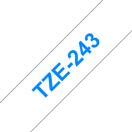 TZE243 Cinta laminada Brother compatible 18 mm x 8 metros