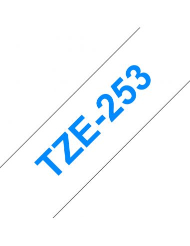 TZE253 Cinta laminada Brother compatible 24 mm x 8 metros