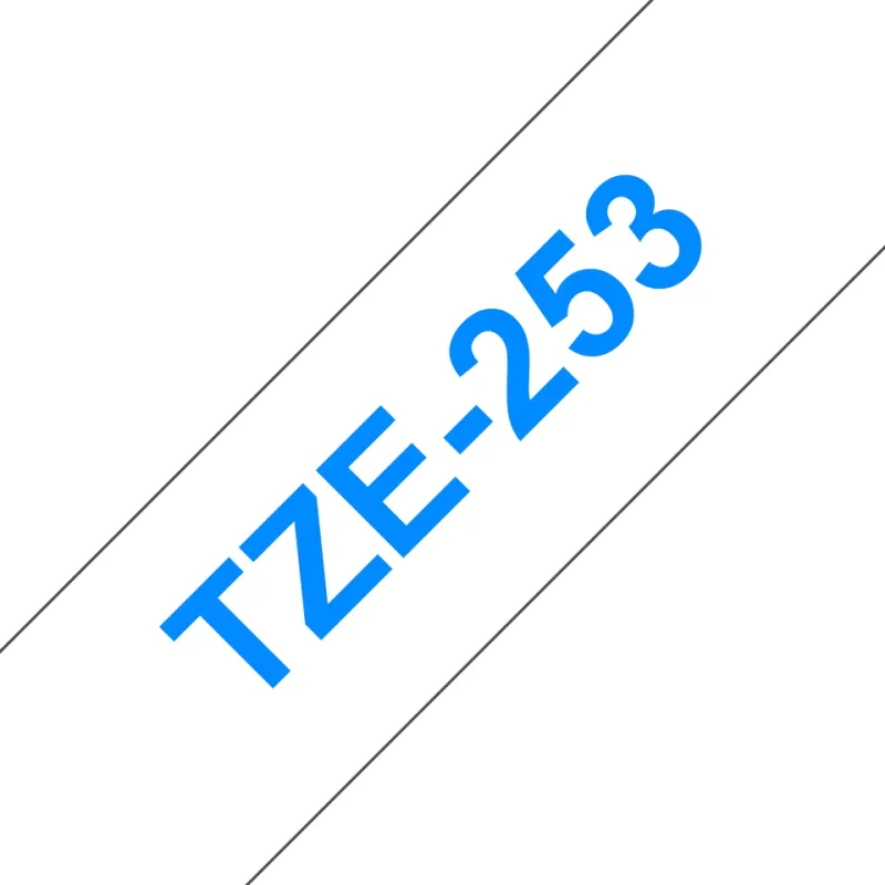 TZE253 Cinta laminada Brother compatible 24 mm x 8 metros