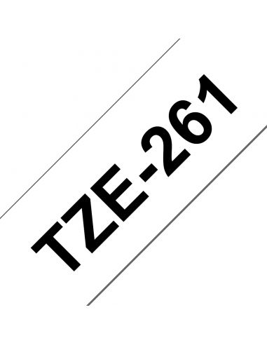 TZE261 Cinta laminada Brother compatible 36 mm x 8 metros