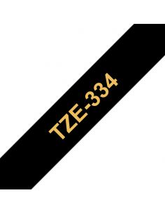 TZE334 Cinta laminada Brother compatible 12 mm x 8 metros