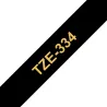 TZE334 Cinta laminada Brother compatible 12 mm x 8 metros
