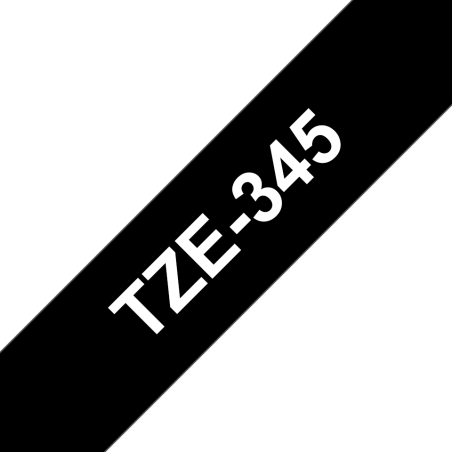 TZE345 Cinta laminada Brother compatible 18 mm x 8 metros