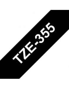 TZE355 Cinta laminada Brother compatible 24 mm x 8 metros