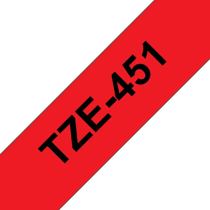 TZE451 Cinta laminada Brother compatible 24 mm x 8 metros