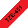 TZE451 Cinta laminada Brother compatible 24 mm x 8 metros