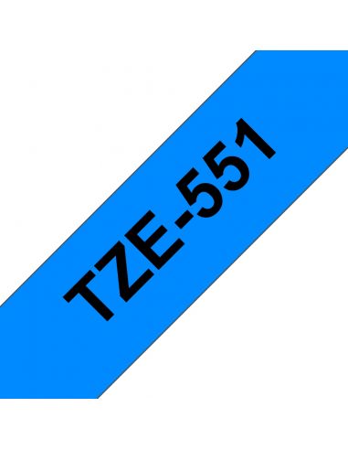 TZE551 Cinta laminada Brother compatible 24 mm x 8 metros