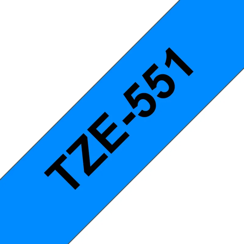 TZE551 Cinta laminada Brother compatible 24 mm x 8 metros