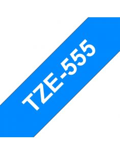 TZE555 Cinta laminada Brother compatible 24 mm x 8 metros