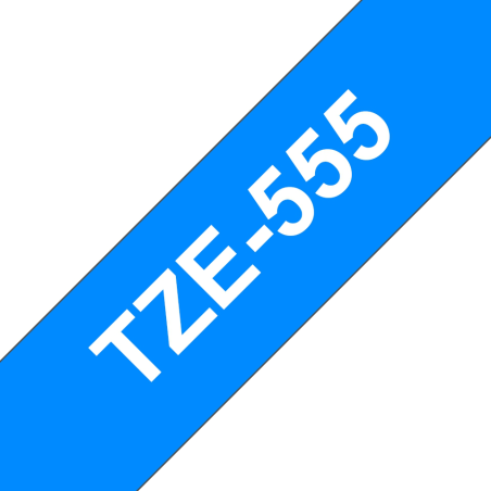 TZE555 Cinta laminada Brother compatible 24 mm x 8 metros