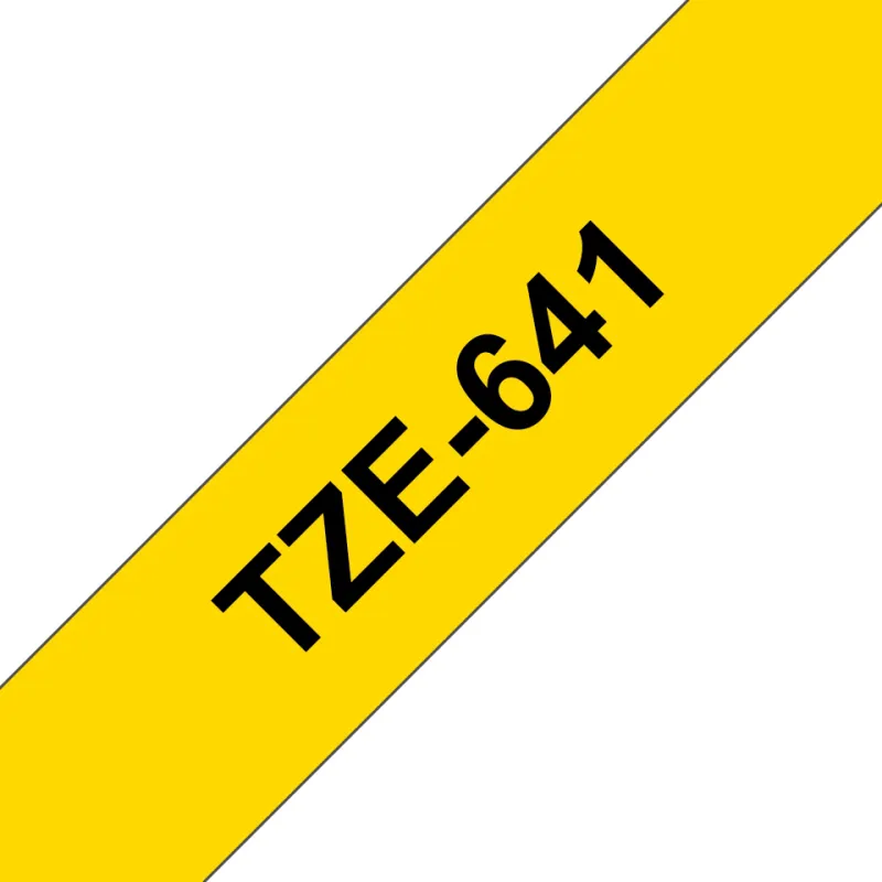 TZE641 Cinta laminada Brother compatible 18 mm x 8 metros