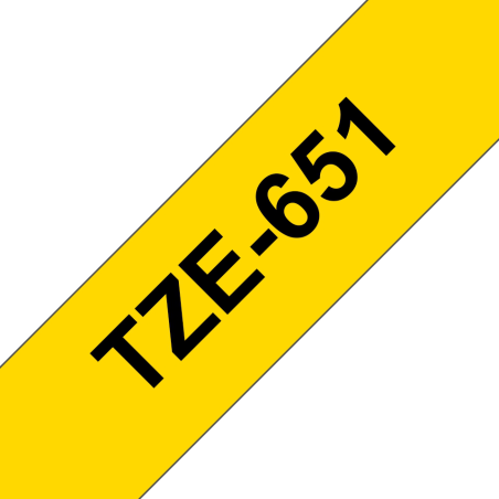 TZE651 Cinta laminada Brother compatible 24 mm x 8 metros