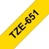 TZE651 Cinta laminada Brother compatible 24 mm x 8 metros